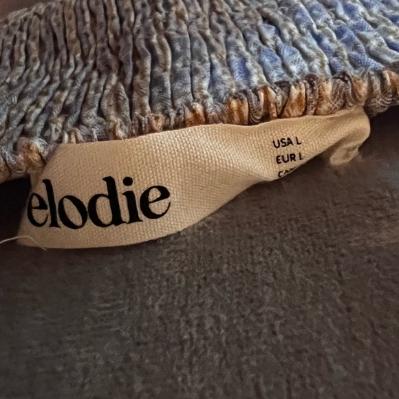 NWT Elodie Crop Top, Purple and Orange Plaid, Size Large - Picture 4 of 6